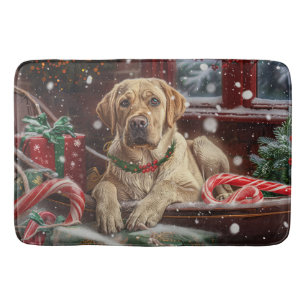 Labrador Dog Christmas Festive Bath Mat