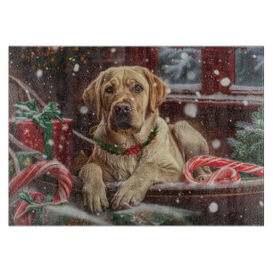 Labrador Dog Christmas Festive Cutting Board