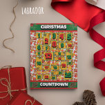 Labrador Dog Countdown Christmas Advent Calendar Holiday Card<br><div class="desc">Labrador Dog Countdown Christmas Advent Calendar Holiday Card features a watercolor of a Labrador with a Christmas hat and a red scarf. Funny design for Dog Lovers!</div>