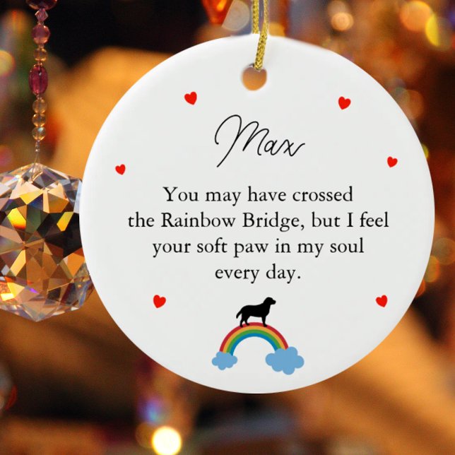 Labrador Dog Custom Memorial Ceramic Ornament (Creator Uploaded)