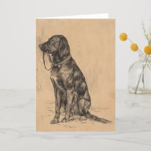 Labrador dog drawing thank you card