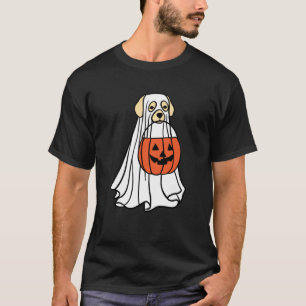 Labrador Dog Ghost Funny Halloween Pumpkin For Dog T-Shirt