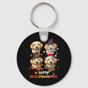 Labrador Dog Hallothanksmas Halloween Thanksgiving Key Ring