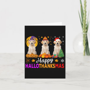 Labrador Dog Halloween Christmas Hallothanksmas 1  Card