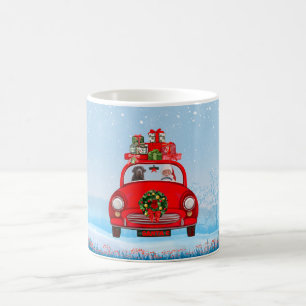 Labrador Dog In Car With Santa Claus Coffee Mug