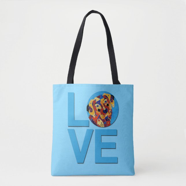 Labrador Dog Love Tote Bag (Front)