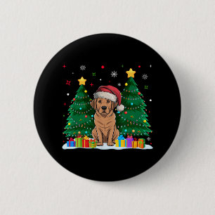 Labrador Dog Lovers Santa Hat Ugly Christmas Sweat 6 Cm Round Badge