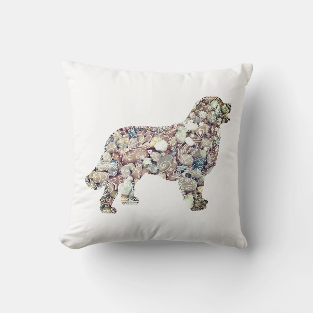 Labrador Dog  Mandala Elements Throw Cushion (Front)