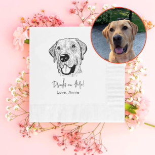 Labrador Dog Personalised Drink On Me Napkin