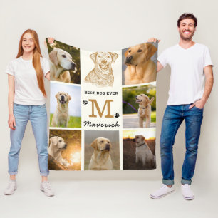 Labrador Dog Personalised Fleece Blanket