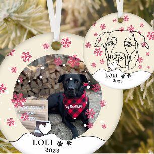 Labrador Dog Personalised Hand Drawing Ceramic Ornament