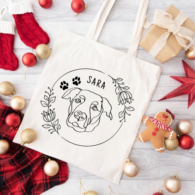 Labrador Dog Personalised Hand Drawing Tote Bag (Creator Uploaded)