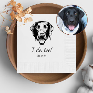 Labrador Dog Personalised I Do Too  Napkin
