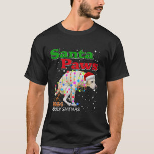 Labrador Dog Pooping Christmas 2024 Santa Paws Xma T-Shirt