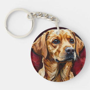 Labrador Dog Portrait Dog Lovers Gift Key Ring