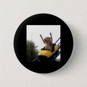 Labrador Dog Roller Coaster Funny Meme 6 Cm Round Badge