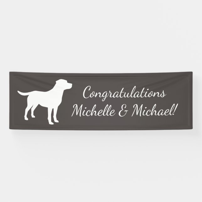 Labrador Dog Theme Baby Shower Gender Neutral Banner (Horizontal)