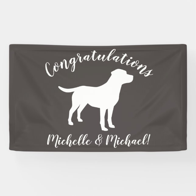 Labrador Dog Theme Baby Shower Gender Neutral Banner (Horizontal)