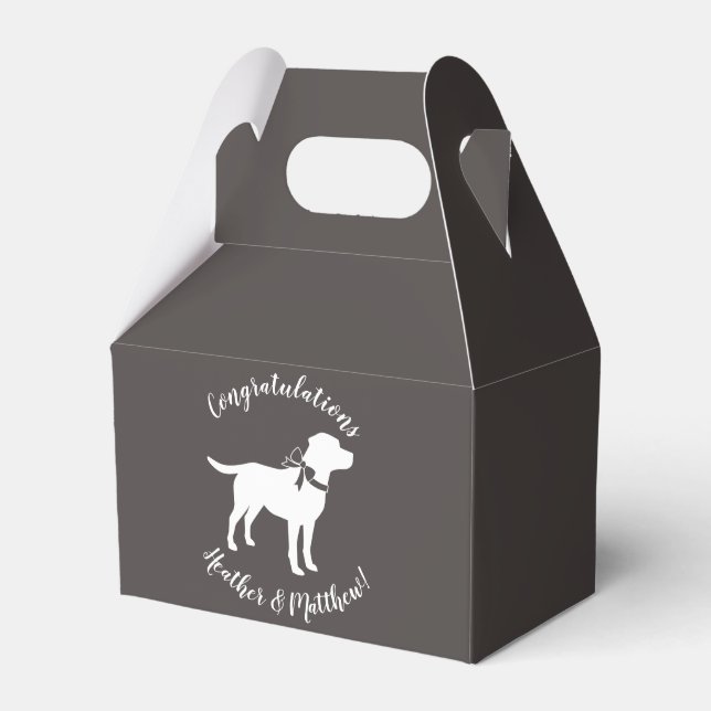 Labrador Dog Theme Baby Shower Gender Neutral Favour Box (Front Side)