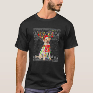Labrador Dog Ugly Christmas Lights Sweater Funny M