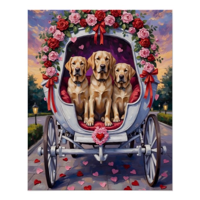 Labrador Dog Valentine's Day  Poster (Front)