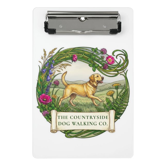Labrador Dog Walker Trainer Mini Clipboard (Front)
