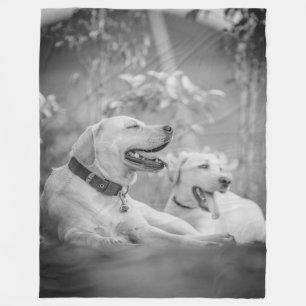 LABRADOR DOGS RELAXING FLEECE BLANKET