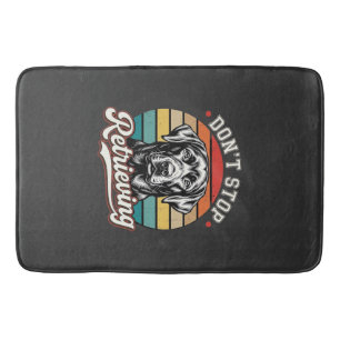 Labrador Don't Stop Retrieving Retro Dog Bath Mat