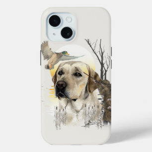 Labrador, duck hunting  iPhone 15 case