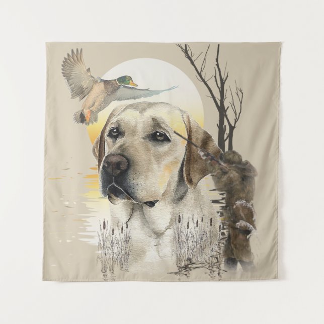Labrador, duck hunting tapestry (Front)
