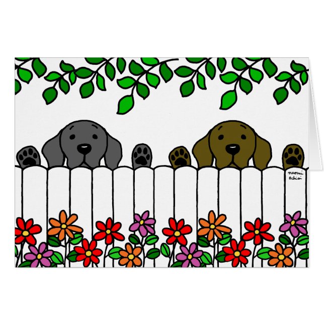 Labrador Duo Watching You (Front Horizontal)