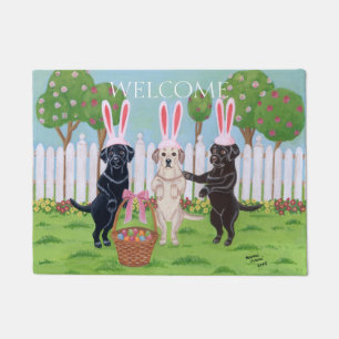 Labrador Easter Bunnies!! Doormat