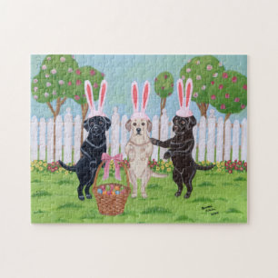 Labrador Easter Bunnies Jigsaw Puzzle