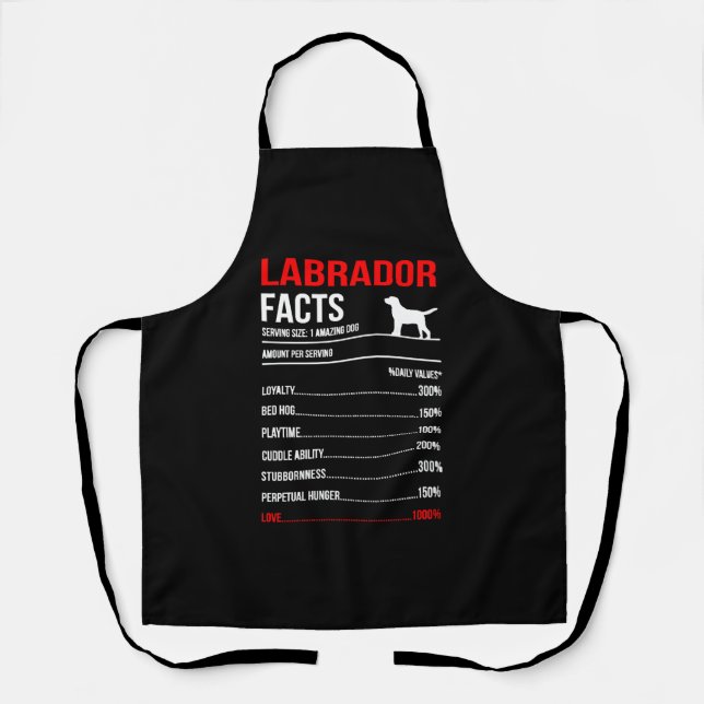 Labrador Facts Dog Breed Lover Owner Sarcasm Apron (Front)