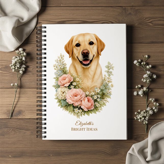Labrador Floral Portrait Notebook (Creator Uploaded)