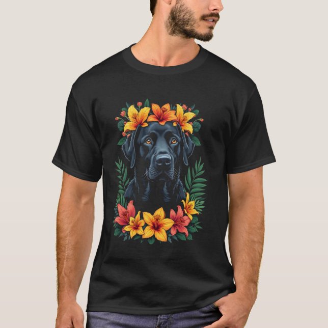 Labrador Flower T-Shirt (Front)