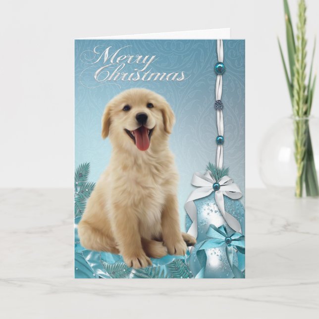 Labrador Golden Retriever Christmas Cards (Front)