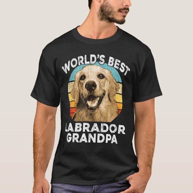 Labrador Grandpa - Worlds Best Lab Grandpa Dog Ret T-Shirt (Front)