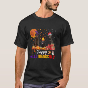 Labrador Hallothanksmas Halloween Thanksgiving Xma T-Shirt