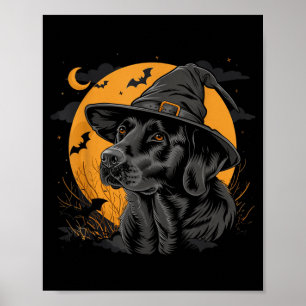 Labrador Halloween Funny Cute Dog Black Lab Mum Poster
