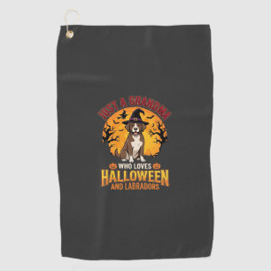 Labrador Halloween Grandma Dog Design_1 Golf Towel