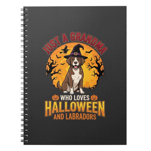 Labrador Halloween Grandma Dog Design_1 Notebook (Front)