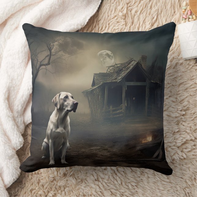Labrador Halloween Scary Cushion (Blanket)