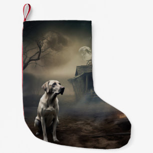 Labrador Halloween Scary Small Christmas Stocking