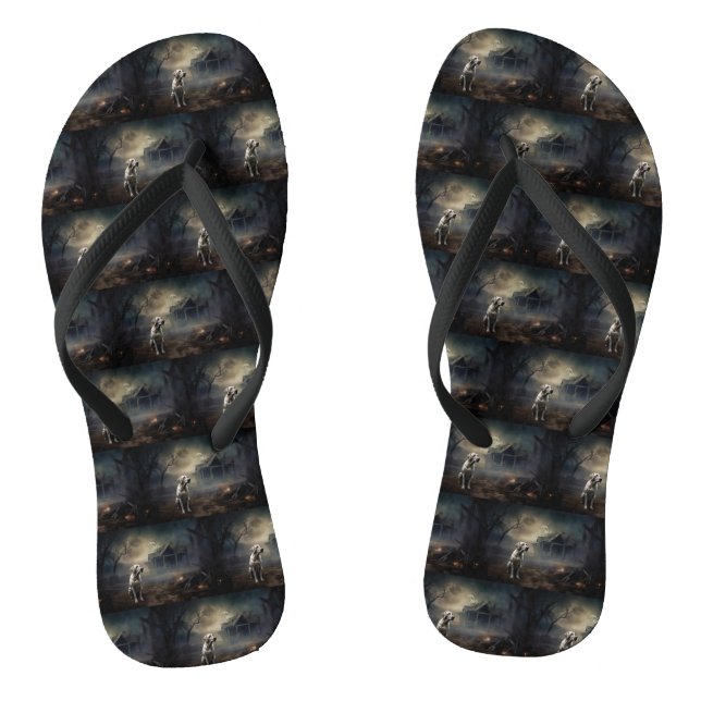 Labrador Halloween Scary Thongs (Footbed)