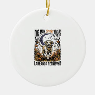 Labrador Halloween Shirt Vintage Dog Mum Graphic_1 Ceramic Ornament