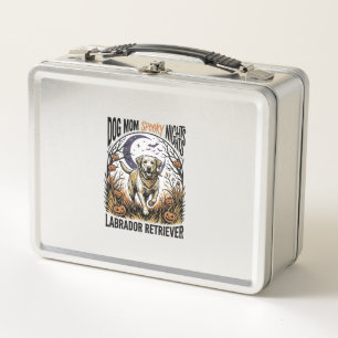 Labrador Halloween Shirt Vintage Dog Mum Graphic_1 Metal Lunch Box