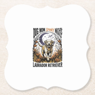 Labrador Halloween Shirt Vintage Dog Mum Graphic_1 Paper Coaster