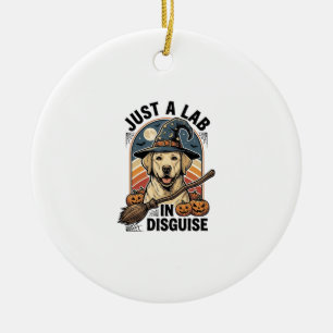 Labrador Halloween Shirt Vintage Witch Dog Costume Ceramic Ornament
