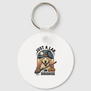 Labrador Halloween Shirt Vintage Witch Dog Costume Key Ring